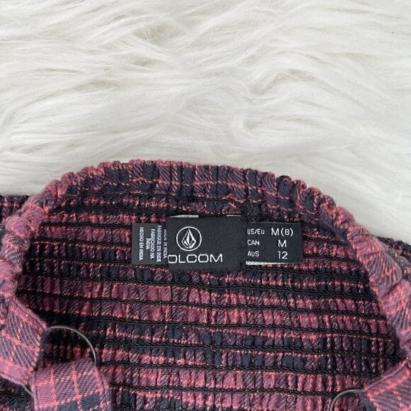 NEW Volcom Chicheck Urself Top Women's Size 8 Medium Cropped Fitted Tube Top - Picture 3 of 10